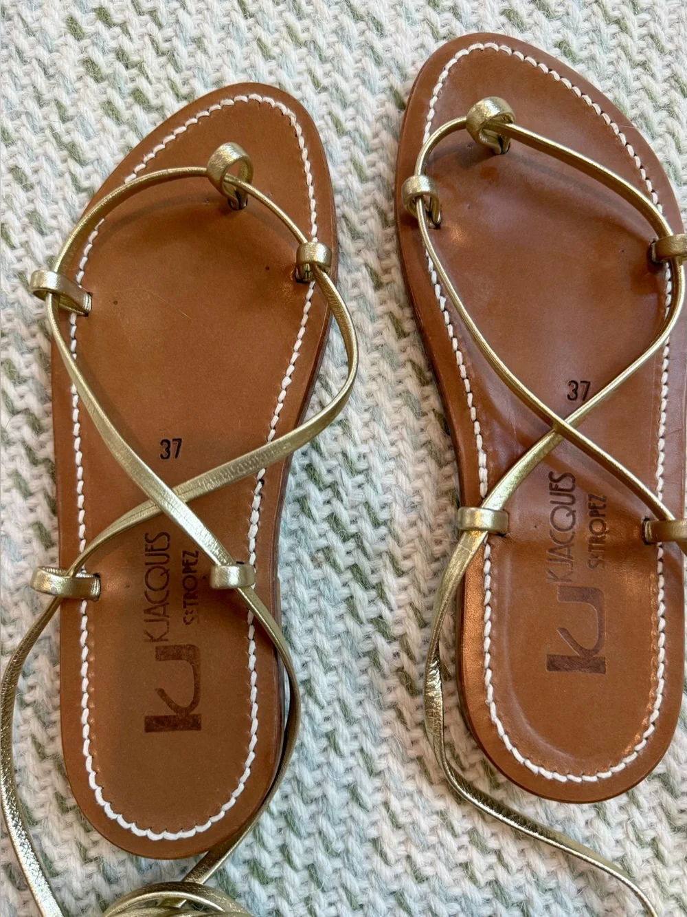 K.Jacques Bikini Sandal in gold